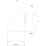 POLOPLAST PO Bogen POLO-KAL 3S DN 110/87Grad  – 102535