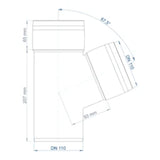 POLOPLAST PO Abzweig POLO-KAL XS DN 110/110/67Grad  – 102231