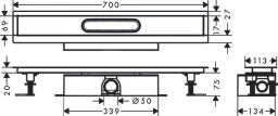HANSGROHE HG Komplettset uBox universal für Standardinstall.700mm für DR FS   – 56023180