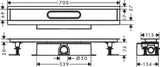 HANSGROHE HG Komplettset uBox universal für Standardinstall.700mm für DR FS   – 56023180