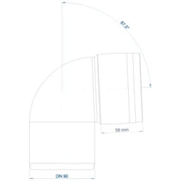 POLOPLAST PO Bogen POLO-KAL 3S DN 90/87Grad  – 102529