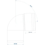 POLOPLAST PO Bogen POLO-KAL 3S DN 90/87Grad  – 102529