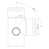 POLOPLAST PO Eckdoppelabzweig POLO-KAL XS DN 110/50/110/87Grad  – 102838