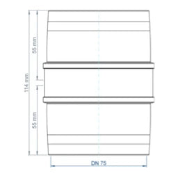 POLOPLAST PO Doppelmuffe POLO-KAL XS DN 75  – 102303