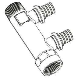 REHAU REHAU Schiebehülsenvert. RAUTITAN RX+ 2-fach, 16 - R/Rp 3/4   – 14563831001