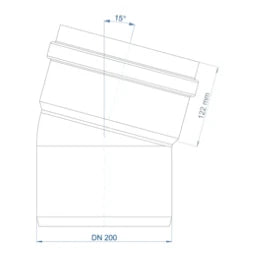 POLOPLAST PO Bogen POLO-KAL NG DN 200/15Grad   – 02960