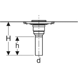 GEBERIT GE Bodenablauf Crossfloor d50 ohne Siphon  – 154.053.00.1