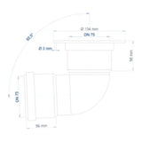 POLOPLAST PO Schalungsbogen POLO-KWL DN 75  – 03482