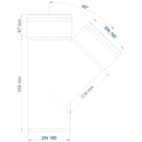 POLOPLAST PO Abzweig POLO-KAL XS DN 160/160/45Grad  – 102245