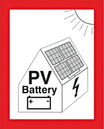 CIMCO Brandschutzzeichen PV-Anlage + Batterie  – 182798