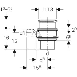 GEBERIT GE Varino Bodenablauf vertikal d110mm   – 388.022.00.1