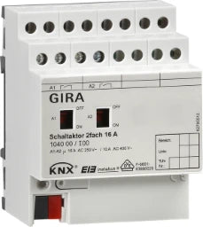 GIRA Schaltaktor 2f 16 A Hand KNX REG   – 104000