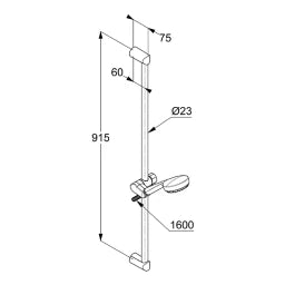 KLUDI Kludi Logo BrauseSet 3S L=900mm Dm.23mm  – 6839305-00