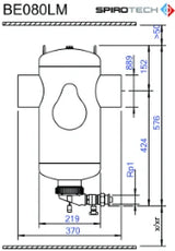 EDER SPIROTECH SpiroTrap Magnet DN80 mit Schweiss-Stutzen, 10bar/110 C   – 2100032