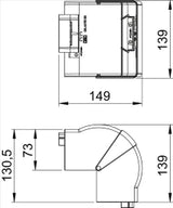 OBO Außeneck variabel 70x130mm Polycarbonat/ Acrylnitril-Butadien-Styrol reinweiß RAL  – 6274410