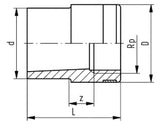 FISCHER GEORG GF Reduktionsnippel PP-H d 20x3/8" IG   – 727910434