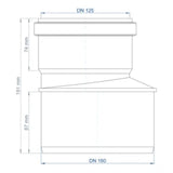 POLOPLAST PO Übergangsrohr POLO-KAL NG DN 160/125   – 02288