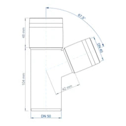 POLOPLAST PO Abzweig POLO-KAL XS DN 50/40/67Grad  – 102213