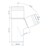 POLOPLAST PO Abzweig POLO-KAL XS DN 50/40/67Grad  – 102213