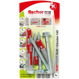 FISCHER DÜBEL Duopower 10 x 50 S K Duopower SB-Karte  – 534999