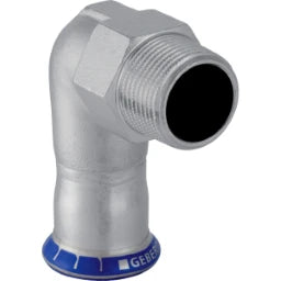 GEBERIT GE Mapress Edelstahl Uebergangswinkel 90 Gr. d18mm x R 1/2  – 33834