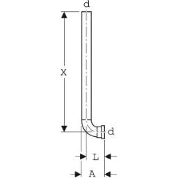 GEBERIT GE Spuelrohrzwischenstueck d32 x 32mm   – 119.704.16.1