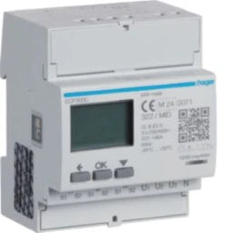 HAGER Energiezähler 3ph, indirekt ,S0, MID  – ECP300C