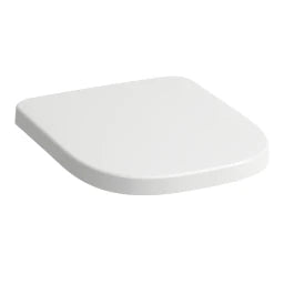 LAUFEN Laufen Meda WC-Sitz mit Deckel abnehmbar mit Absenker, Scharnier verchromt, weiß  – H8911130000001