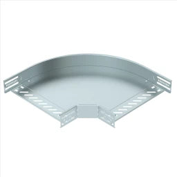 OBO Bogen 90° für Kabelrinne, horizontal 60x 300 Stahl bandverzinkt  – 6036566