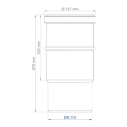 POLOPLAST PO Langmuffe POLO-KAL NG DN 110   – 02334