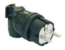 PC ELECTRIC Schutzkontakt Winkelstecker Vollgummi IP44   – 05812-S