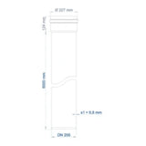 POLOPLAST PO Steckmuffenrohr POLO-KAL NG DN 200/6000   – 02954