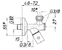 SCHMIEDL GS Eckregulierventil 1/2" mit Schmutzfangsieb   – GS1047/15R