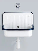 LAUFEN Laufen AGB Stahlform 510Ü weiß emaill. 51x36cm m.Kststumr.blau,m.ÜL,m.Abl.vent.   – H551CL50001095