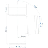 POLOPLAST PO Abzweig POLO-KAL XS DN 125/125/87Grad  – 102241