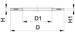 FISCHER GEORG GF Profil-Flanschdichtung EPDM/Stahl f.Bundbuchsen u.V-Bunde d 63   – 748440711