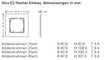 GIRA Abdeckrahmen 1f flach E2 Reinweiß m   – 0211225