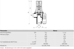 RESIDEO Resideo Überströmventil DU146 Muffe, Messing 1 1/4 ", A   – DU146-11/4A