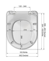 MKW MKW Dario Plus WC-Sitz mit Deckel weiß mit Push-Exzenteredelstahlscharnier  – AC10-0A01