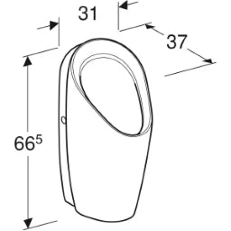 GEBERIT GE Urinal Preda wasserlos  – 116.071.00.1
