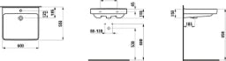 LAUFEN Laufen Pro Liberty beh.ger.WT 1195.0 weiß,Ausf.104 m.ÜL,m.HL,60x55cm  – H8119500001041
