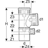 GEBERIT GE Silent-PP Kombiabzweiger 87,5 Gr. d110/110/50mm   – 390.558.14.1