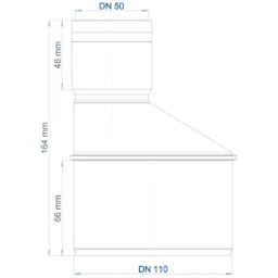 POLOPLAST PO Übergangsrohr POLO-KAL XS DN 110/50  – 102284