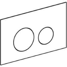GEBERIT GE Betaetigungsplatte Sigma40, 2-Menge round, Glas weiss  – 115.628.SI.1