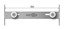 SANOOX Waschtisch Traverse Metall verzinkt, Trockenbau  – 00194