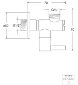 STEINBERG Steinberg Eckventil m. 3/8"-Anschluss f. Flex-Schlauch  – 100 1640