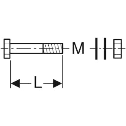 GEBERIT GE PE Schraube komplett M16x80mm 366743   – 366.743.26.1