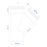 POLOPLAST PO Abzweig POLO-KAL NG DN 160/160/45Grad   – 02245
