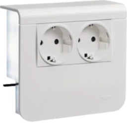 HAGER Geräteträger 2 STD SL 20x55mm vweiß  – SL200559009016