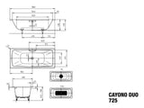 KALDEWEI Kaldewei Cayono Duo BW 725 1800x800x410 alpinweiß  – 272500010001
